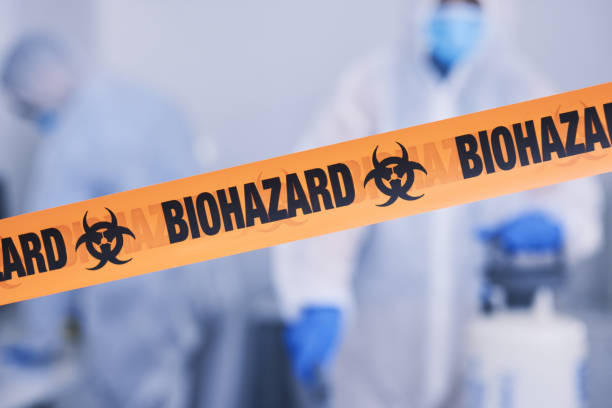 Professional Biohazard Cleanup technician working in Marble Falls, TX